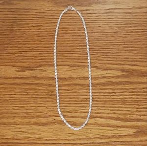 Silver rope chain 22"